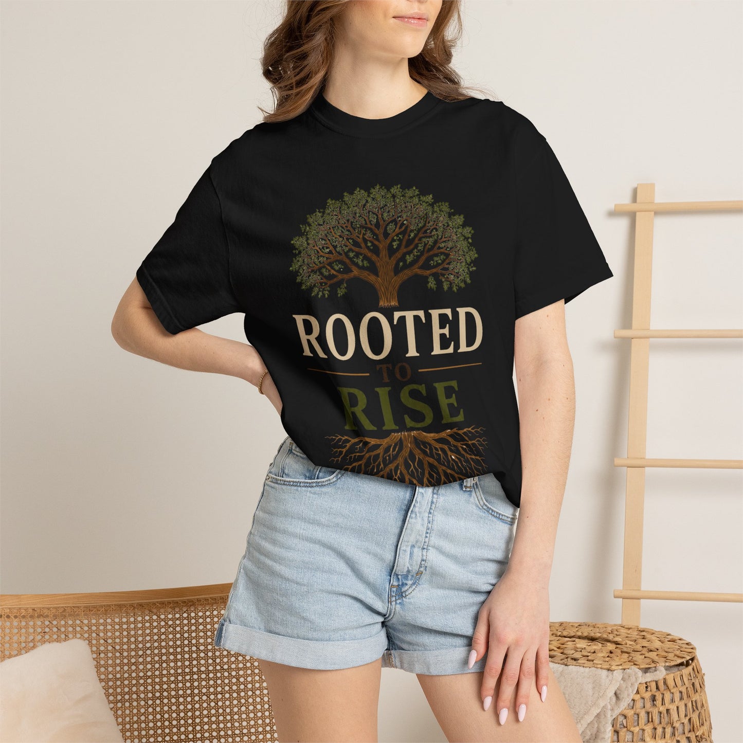Rooted to Rise T-Shirt — Inspirational Tree of Life Tee
