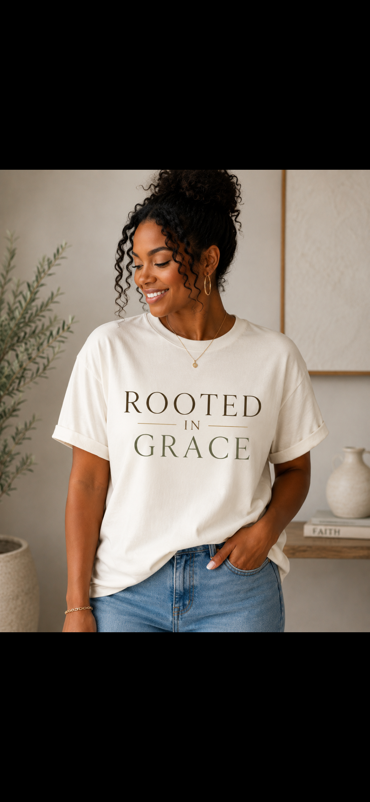 Rooted In Grace white shirt
