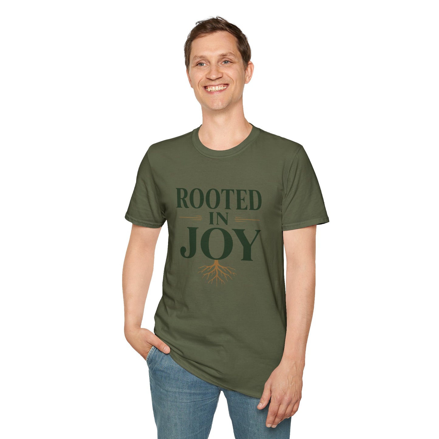 Rooted in Joy T-Shirt – Inspirational Faith & Gratitude Tee